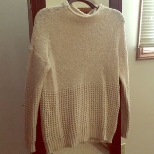 American eagle sweater top off white knit smal